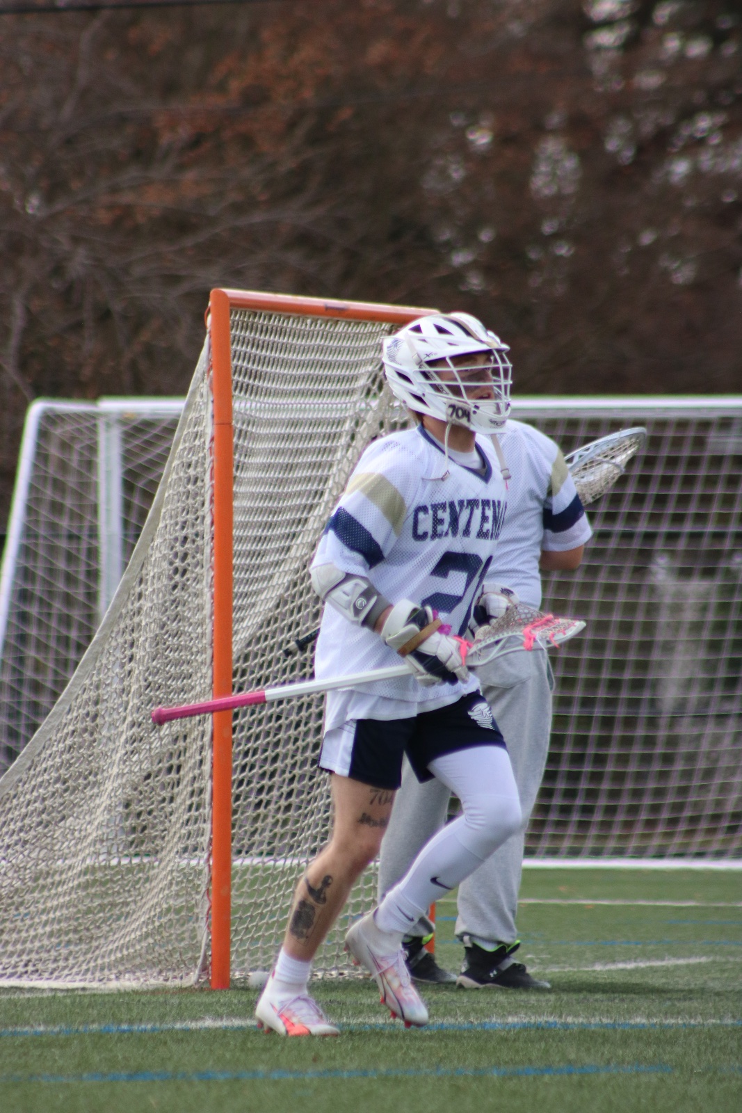 Surveying the field by the goal, #21