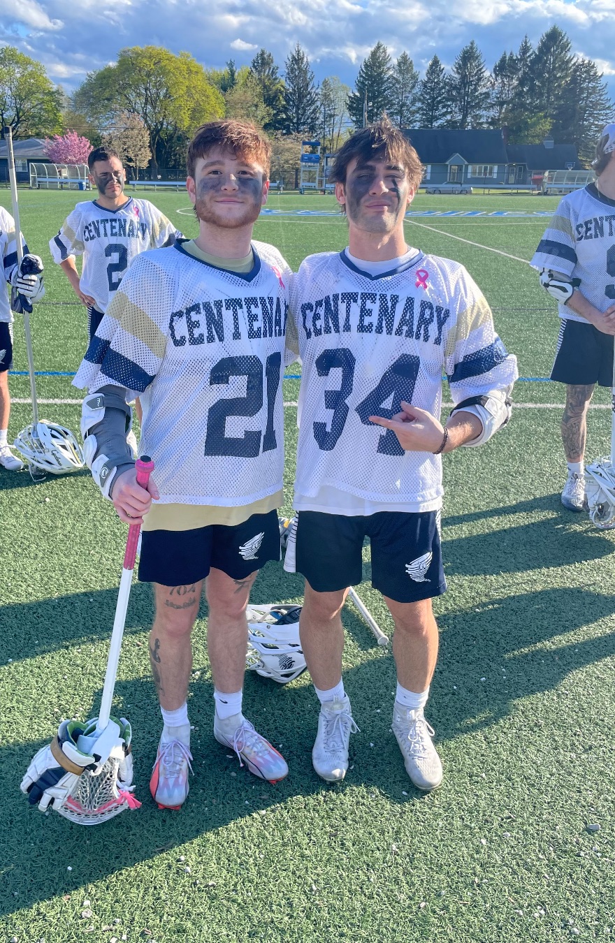 Matt Blanchard with a teammate after a game