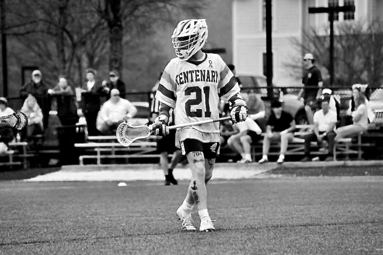 #21 surveying the field, black and white